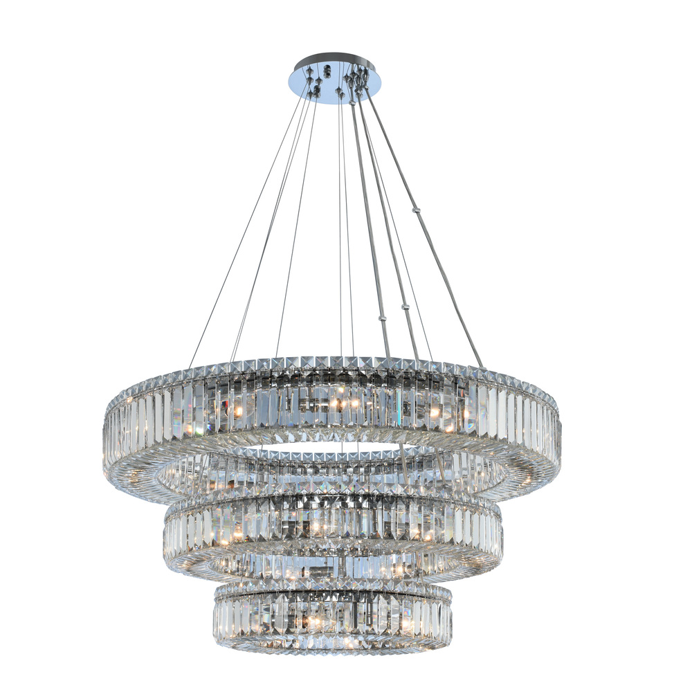 Rondelle (18 + 26 + 36) Inch 3 Tier Pendant