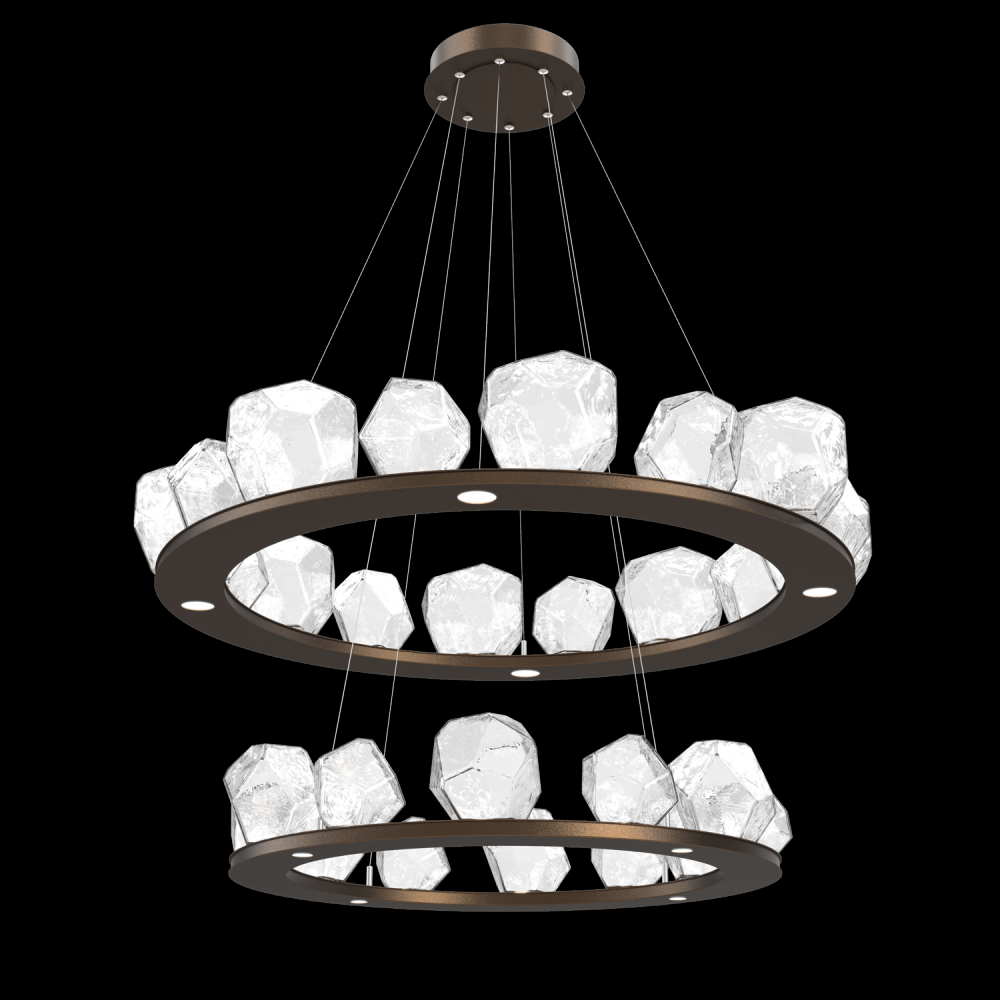 Two Tier Gem Ring Chandelier-2B