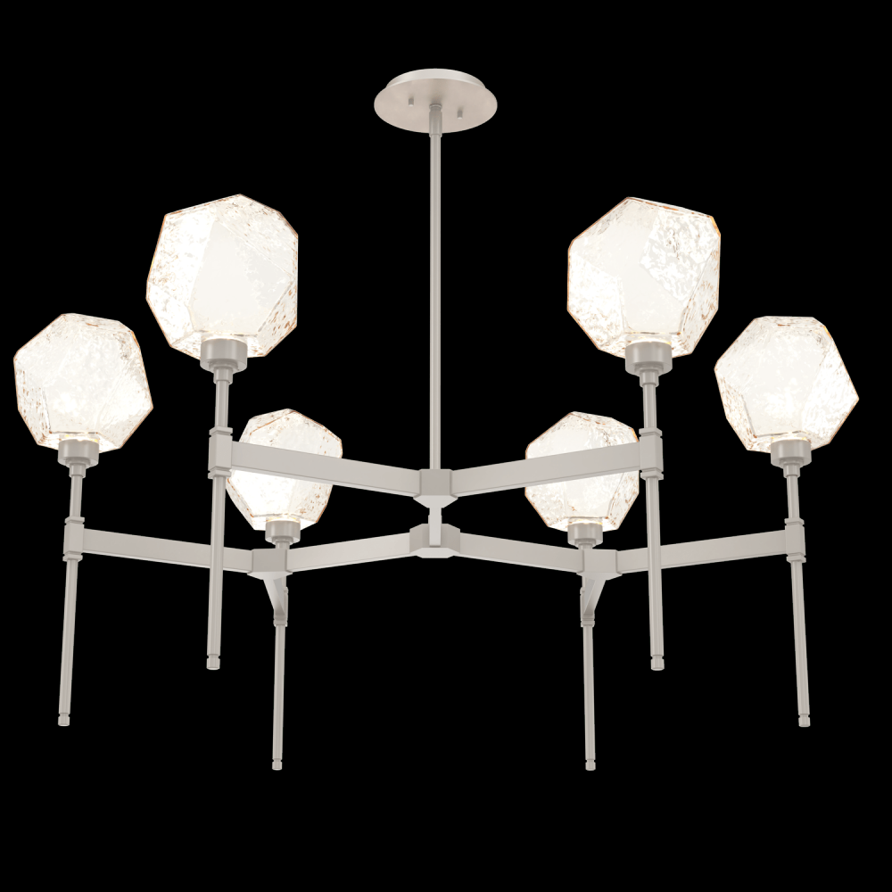 Gem Round Chandelier-39-Metallic Beige Silver