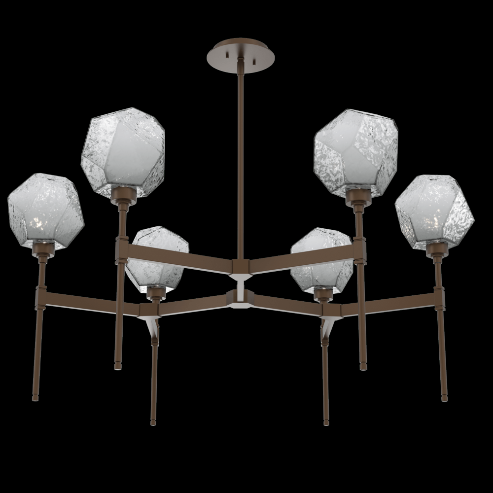 Gem Round Chandelier-39-Flat Bronze