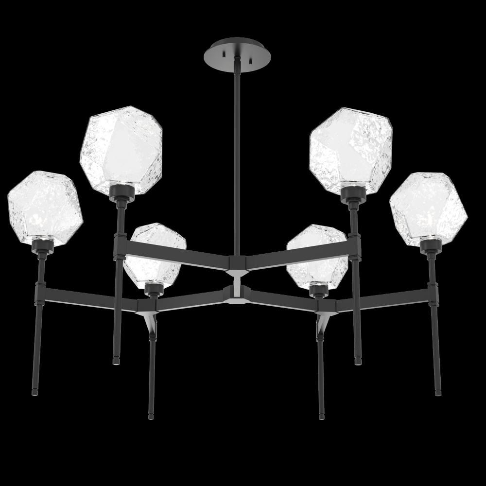 Gem Round Chandelier-39-Matte Black