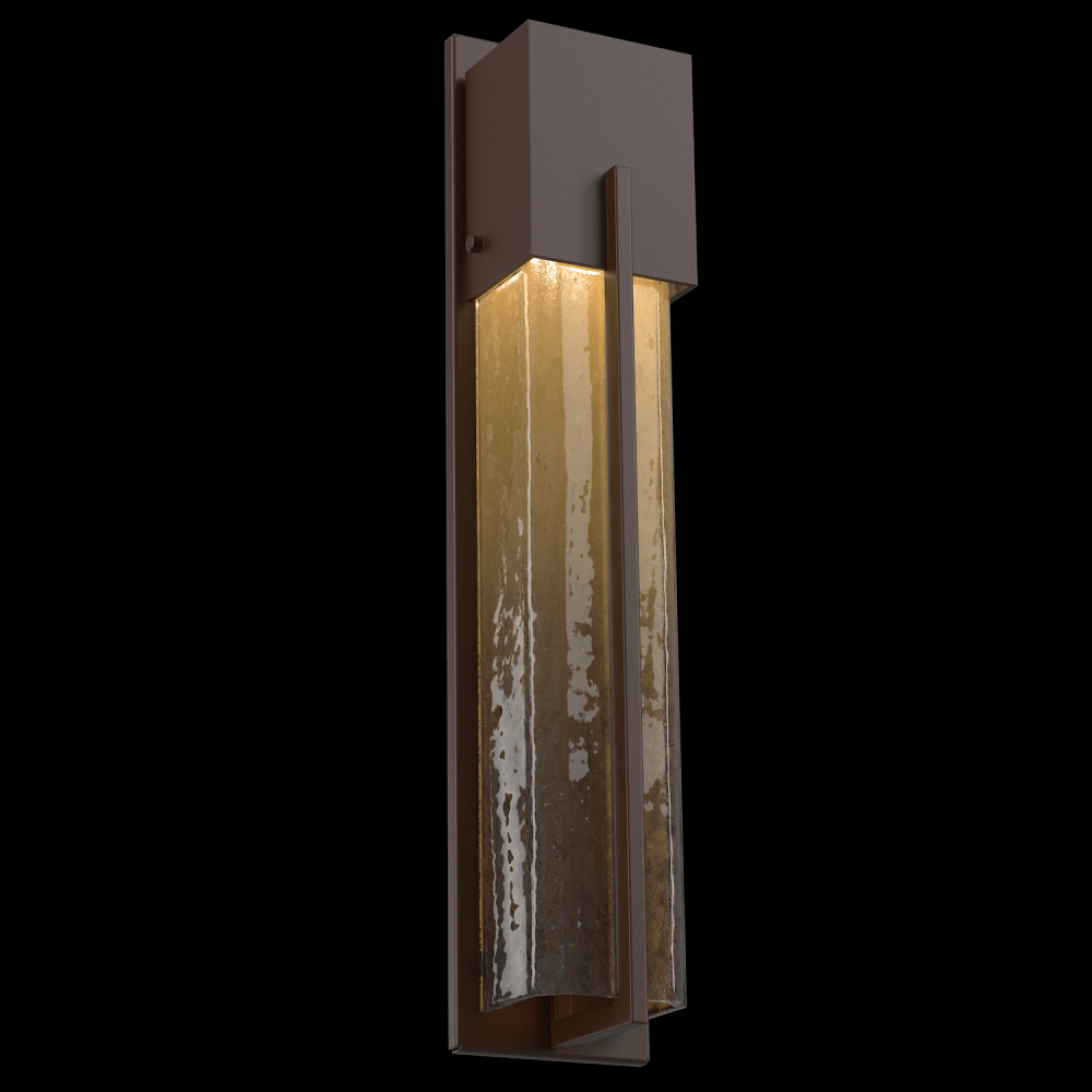 Outdoor Tall Square Cover Sconce with Metalwork