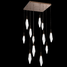 Hammerton CHB0050-12-BB-CC-C01-L1 - Rock Crystal Square 12pc Multi-Pendant