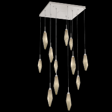 Hammerton CHB0050-12-BS-CB-C01-L3 - Rock Crystal Square 12pc Multi-Pendant
