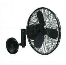 Craftmade BW414FB3 - 14" Bellows IV Indoor/Outdoor (Damp) in Flat Black w/ Flat Black Blades