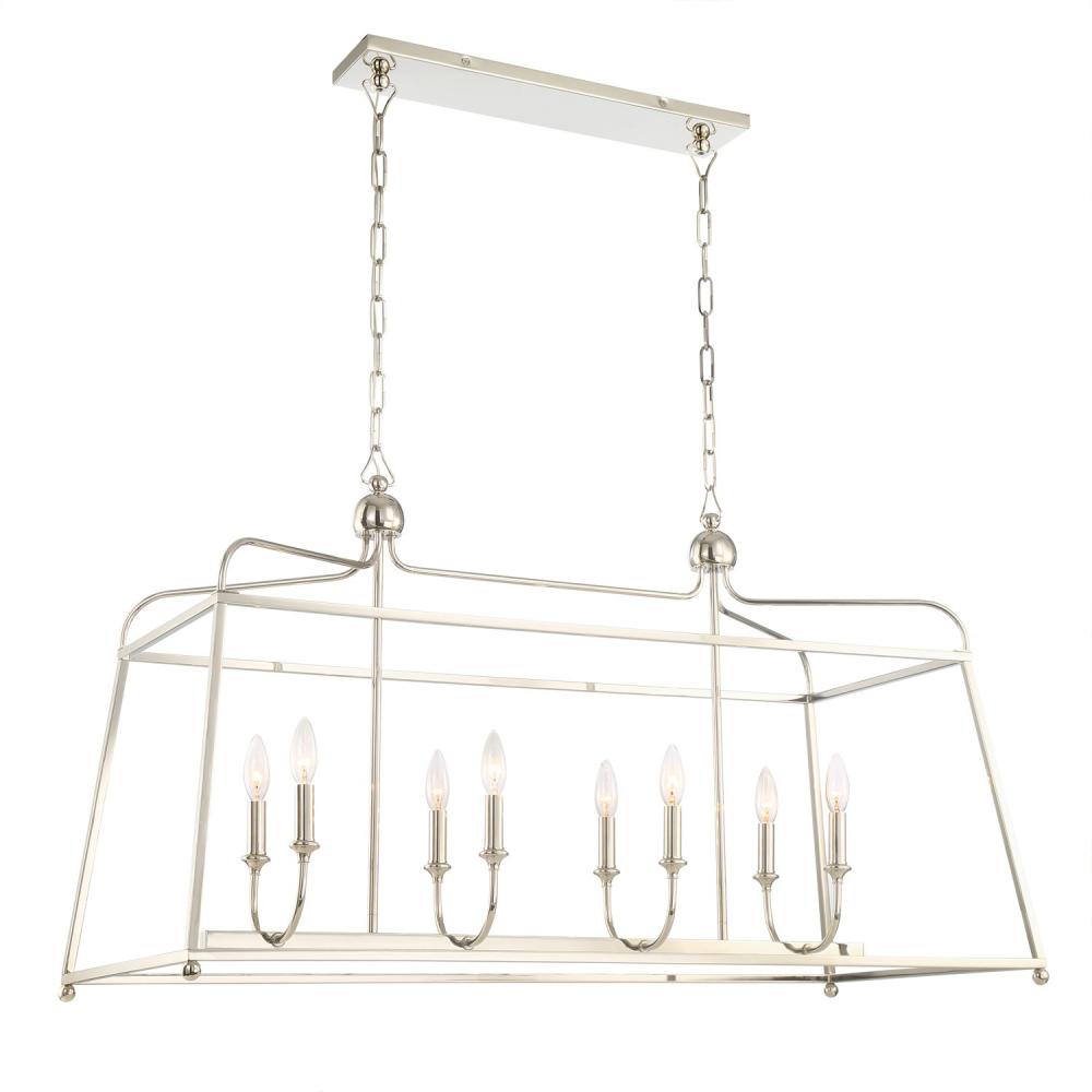 Libby Langdon Sylvan 8 Light Polished Nickel Chandelier