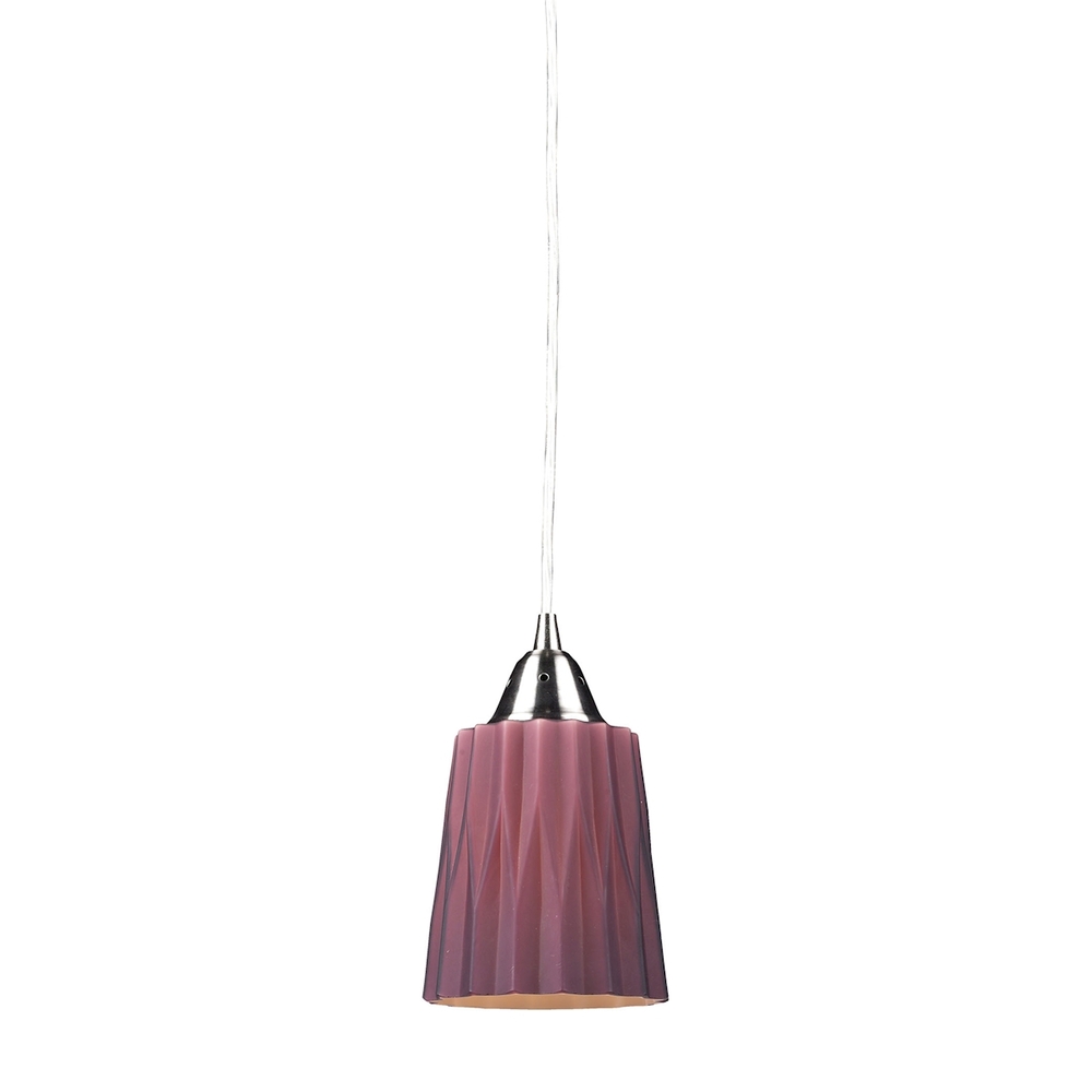 Angles 1-Light Pendant in Satin Nickel