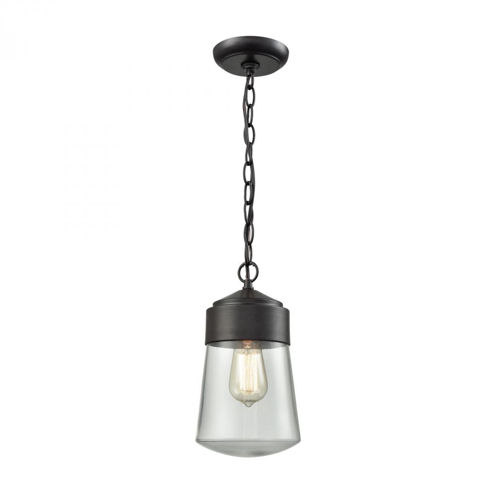 Mullen Gate 1-Light Outdoor Pendant in Oil Rubbed Bronze