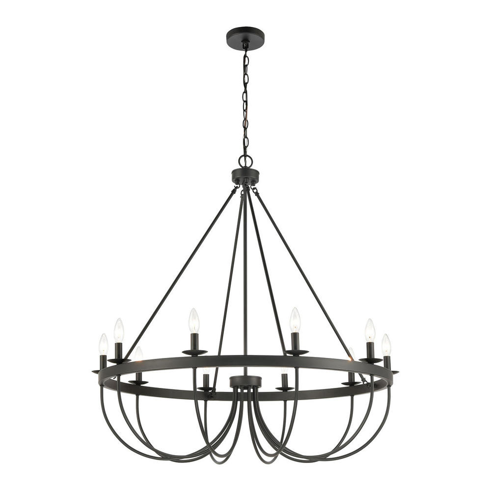 Williamson 10-Light Chandelier in Black