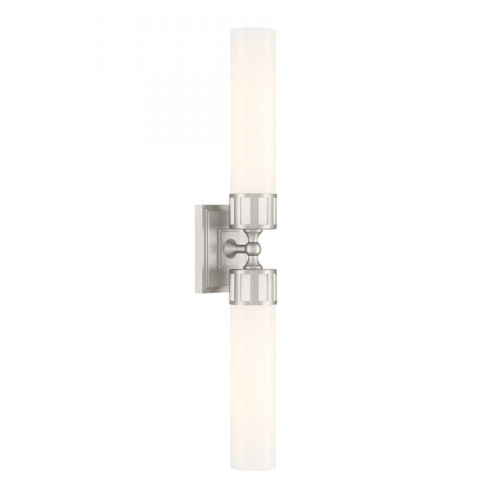 Astor 24.5'' Wide 2-Light Sconce - Brushed Nickel