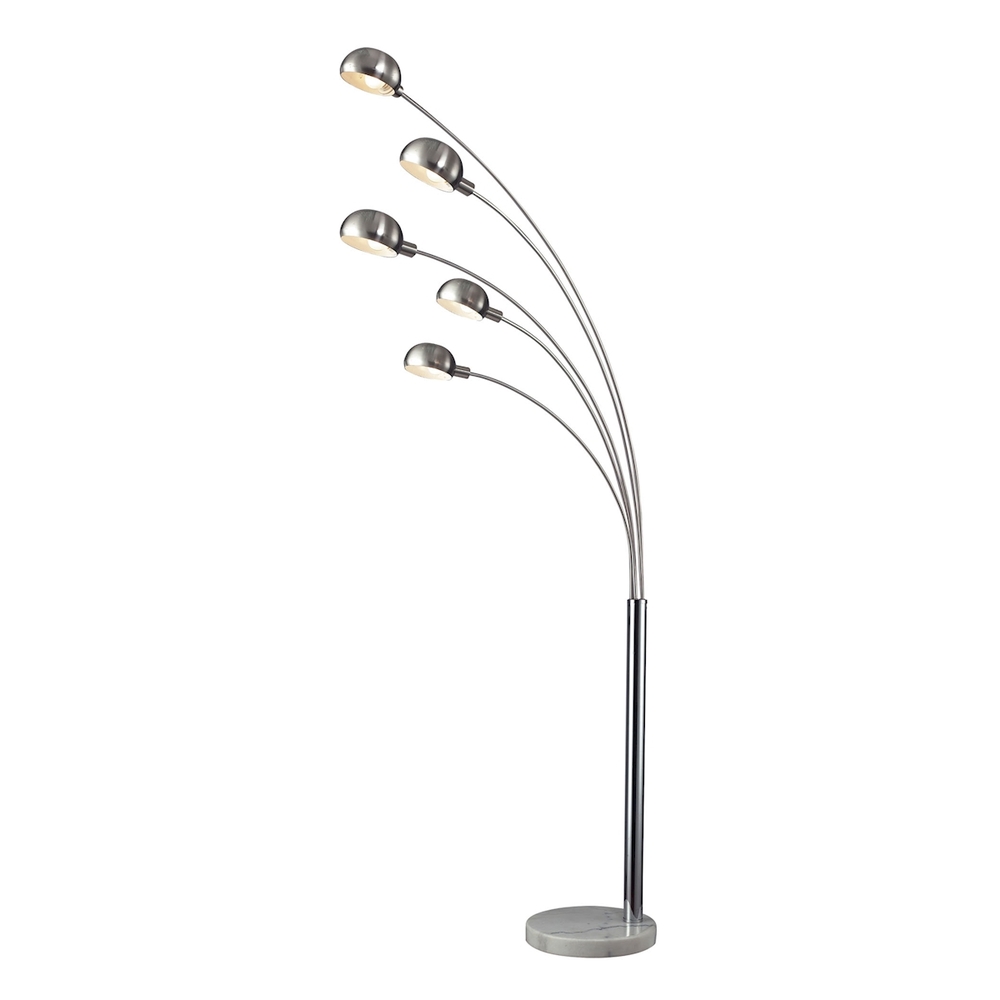 Arc 5-Light Floor Lamp with Metal Shades