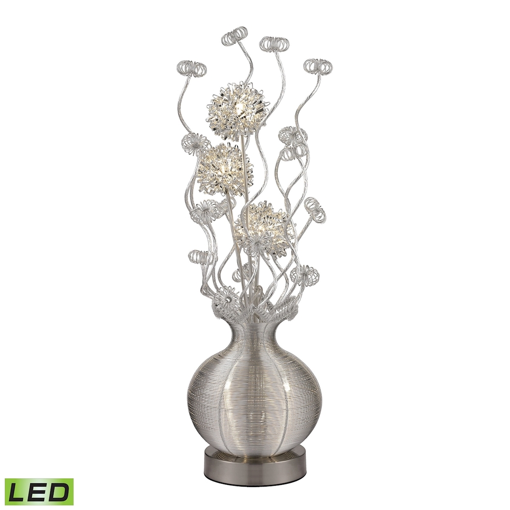 Lazelle Table Lamp in Silver - Integrated LED