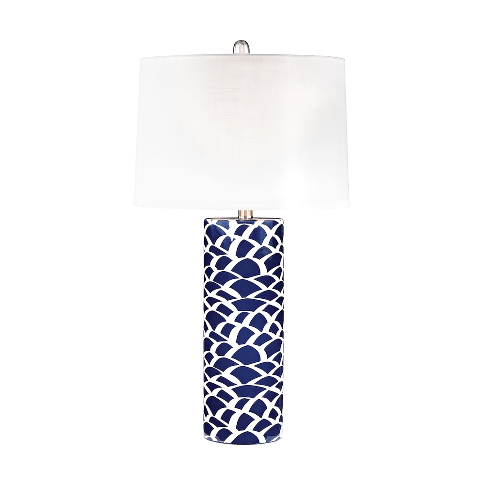 Scale Sketch Table Lamp in Blue and White