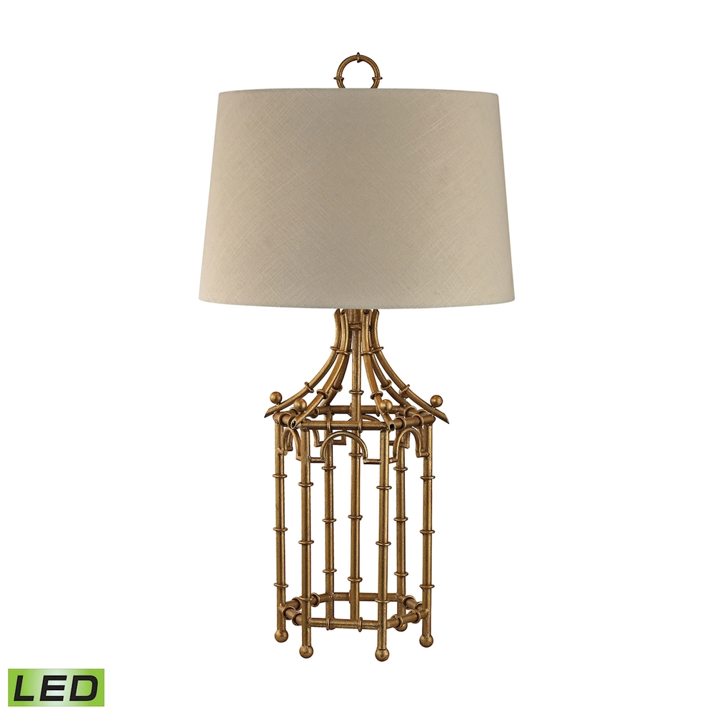 Bamboo Birdcage Table Lamp - LED