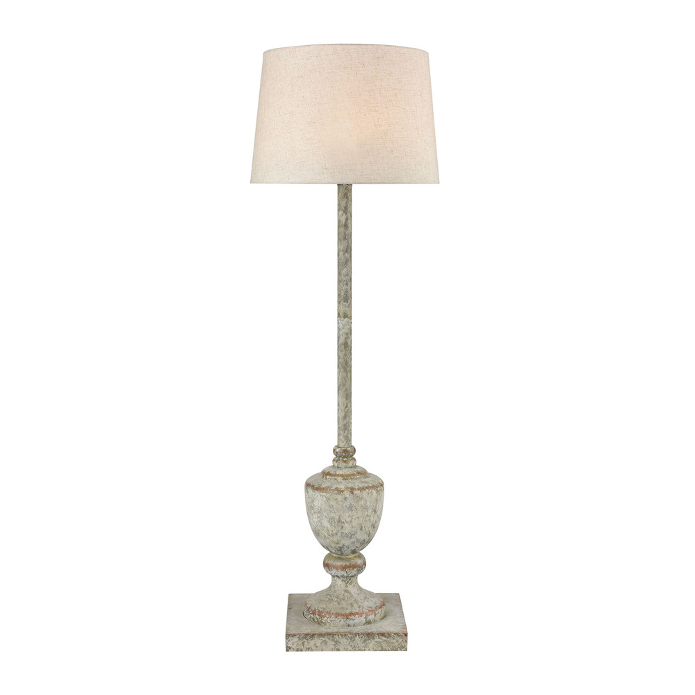 Regus Outdoor Floor Lamp in Grey and Antique White