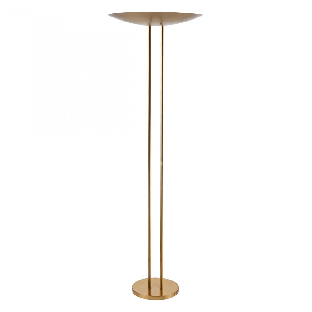 Marston 72'' High 2-Light Floor Lamp - Aged Brass