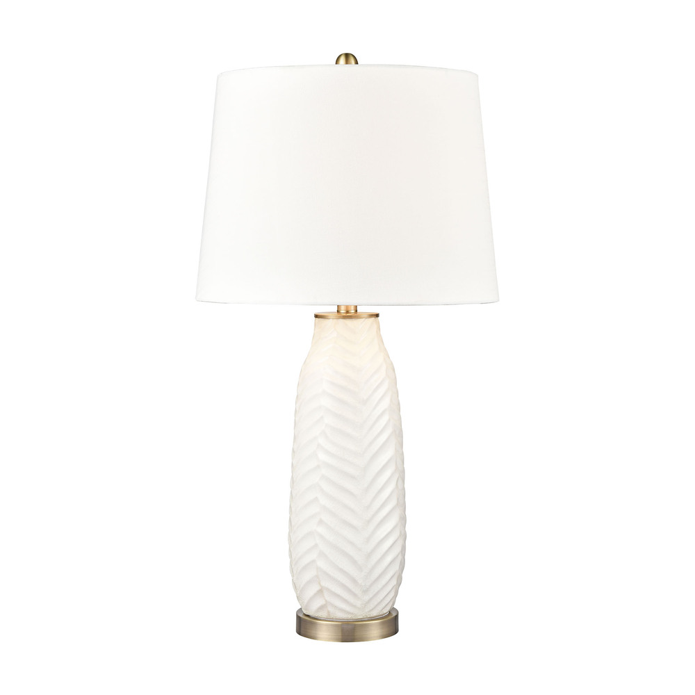 Bynum ceramic table lamp in White; SINGLE PRICE, 2 PER CARTON