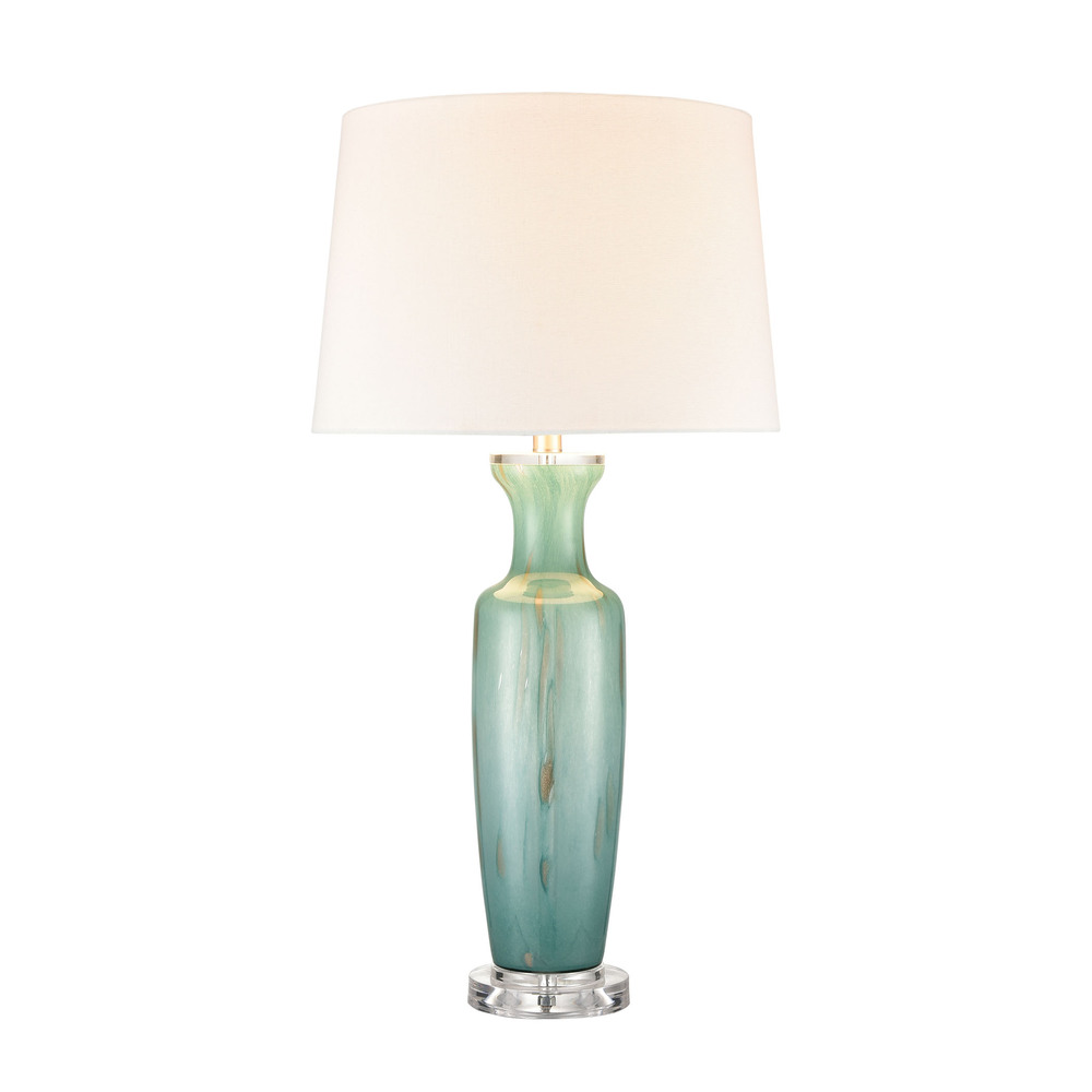 Abilene glass table lamp in Green; SINGLE PRICE, 2 PER CARTON