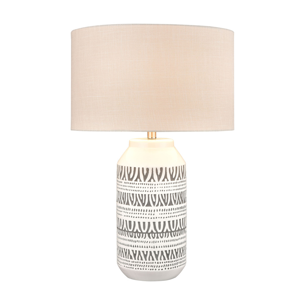 Calabar ceramic table lamp in White; SINGLE PRICE, 2 PER CARTON