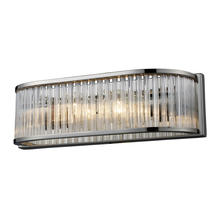 ELK Home Plus 10126/2 - Braxton 2-Light Vanity Sconce in Polished Nickel with Ribbed Glass
