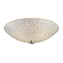 ELK Home Plus 10139/2SLV - Fusion 2-Light Semi Flush in Satin Nickel with Silver Mosaic Glass