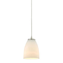 ELK Home Plus 10466/1 - Sandstorm 1-Light Mini Pendant in Satin Nickel with Off-white Glass