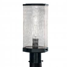 ELK Home Plus 1177-MB-WAV - Polygon 12.75'' High 1-Light Outdoor Post Light - Matte Black