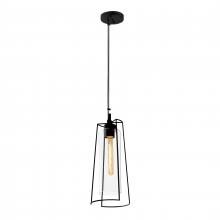 ELK Home Plus 1243-MB-CL - Cere 6.75'' Wide Outdoor Pendant - Matte Black