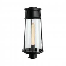 ELK Home Plus 1247-MB-CL - Cone 19.75'' High 1-Light Outdoor Post Light - Matte Black