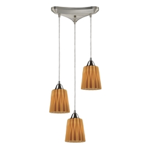 ELK Home Plus 31141/3AMB - Angles 3-Light Pendant in Satin Nickel