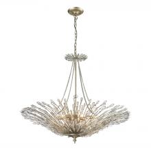 ELK Home Plus 31433/8 - Viva 8-Light Chandelier in Aged Silver with Openwork Crystal Spear Diffuser