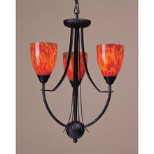 ELK Home Plus 403-3FR - CLASSICO COLLECTION FIRE RED GLASS 3 LIGHT