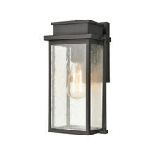 ELK Home Plus 45440/1 - Braddock 1-Light Outdoor Sconce in Architectural Bronze with Seedy Glass Enclosure