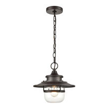 ELK Home Plus 46072/1 - Renninger 1-Light Outdoor Pendant in Oil Rubbed Bronze with Clear Glass