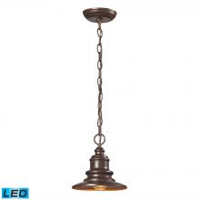 ELK Home Plus 47011/1-LED - Marina 1-Light Outdoor Pendant in Hazelnut Bronze - Includes LED Bulb