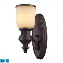 ELK Home Plus 66130-1-LED - Chadwick 1-Light Wall Lamp in Oiled Bronze with Off-white Glass - Includes LED Bulb