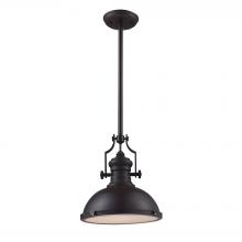 ELK Home Plus 66134-1 - Chadwick 1-Light Pendant in Oiled Bronze with Matching Shade