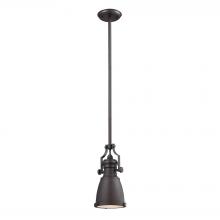 ELK Home Plus 66139-1 - Chadwick 1-Light Mini Pendant in Oiled Bronze with Matching Shade