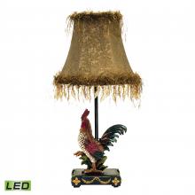ELK Home Plus 7-208-LED - Petite Rooster 19'' High 1-Light Table Lamp - Multicolor - Includes LED Bulb