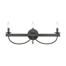 ELK Home Plus 75075/3 - Williamson 3-Light Vanity Light in Black