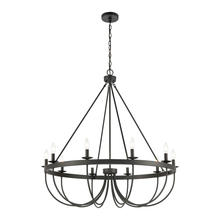 ELK Home Plus 75078/10 - Williamson 10-Light Chandelier in Black