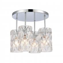 ELK Home Plus 82197/4 - Forma de Crystal 13.75'' Wide 4-Light Semi Flush Mount - Polished Chrome