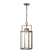 ELK Home Plus 89184/1 - Crested Butte 1-Light Outdoor Pendant in Vintage Brass with Clear Glass Enclosure