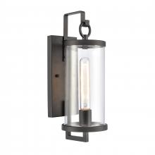 ELK Home Plus 89490/1 - Hopkins 15.75'' High 1-Light Outdoor Sconce - Charcoal Black