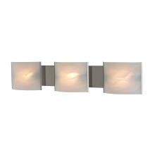 ELK Home Plus BV713-6-16 - Pannelli 3-Light Vanity Sconce in Stainless Steel with Hand-formed White Alabaster Glass