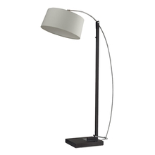 ELK Home Plus D2183 - Logan Square Arc Floor Lamp in Black Marble with Off-white Shade