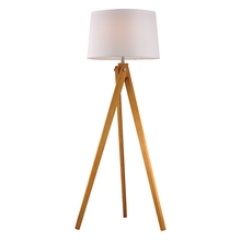 ELK Home Plus D2469 - Wooden Tripod Floor Lamp in Natural Wood Tone