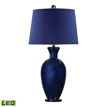 ELK Home Plus D2515-LED - Helensburugh Glass Table Lamp in Navy Blue - LED