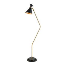 ELK Home Plus D3805 - Virtuoso Floor Lamp in Matte Black and Aged Brass