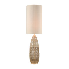 ELK Home Plus D4554 - Husk Floor Lamp in Natural Rope Finish with Mushroom Linen Shade